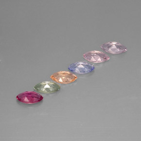 Sapphire Gemstone in 7.1 x 4 mm Size for Sale, Sapphire Stone in Multicolor Color