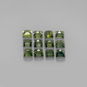 Sapphire Gemstone in 3.5 x 3.5 mm Size for Sale, Sapphire Stone in Multi Green Color