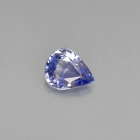 0.60 ct Blue Sapphire Gemstone, Sapphire Gem in Pear Facet Shape for Sale.