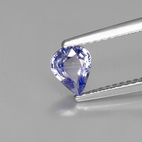 0.60 ct Blue Sapphire Stone, Natural Sapphire in Pear Facet Shape for Sale