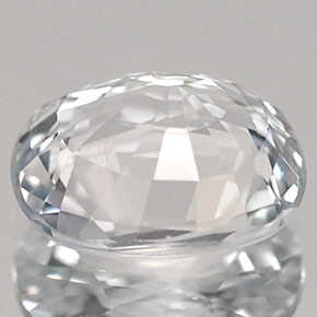 Sapphire Gemstone in 6.8 x 5.7 mm Size for Sale, Sapphire Stone in White Color