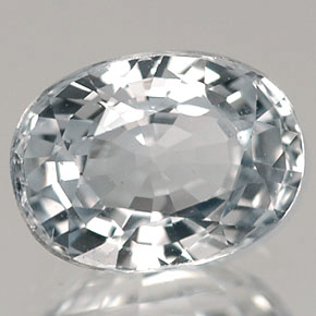 1.44 ct White Sapphire Stone, Natural Sapphire in Oval Facet Shape for Sale