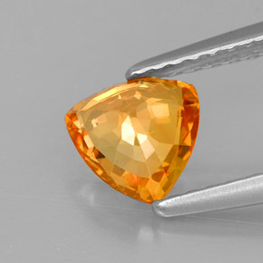 Sapphire Gemstone in 6 x 6 mm (calibrated) Size for Sale, Sapphire Stone in Yellow Orange Color