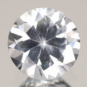 0.77 ct White Sapphire Gemstone, Sapphire Gem in Diamond-Cut Shape for Sale.