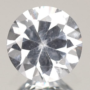 0.77 ct White Sapphire Stone, Natural Sapphire in Diamond-Cut Shape for Sale