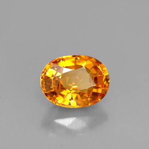 1.24 ct Yellow Sapphire Stone, Natural Sapphire in Oval Facet Shape for Sale
