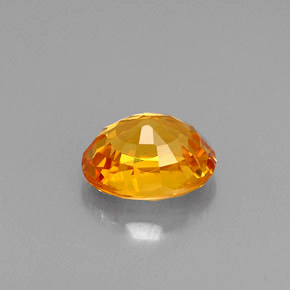Sapphire Gemstone in 6.9 x 5.2 mm Size for Sale, Sapphire Stone in Yellow Golden Color