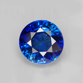 1.47 ct Blue Sapphire Gemstone, Sapphire Gem in Round Facet Shape for Sale.