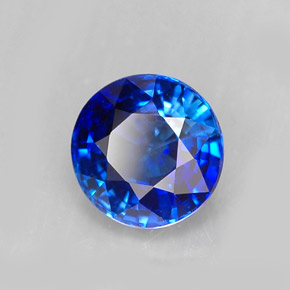 1.47 ct Blue Sapphire Stone, Natural Sapphire in Round Facet Shape for Sale