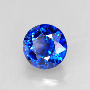 1.55 ct Blue Sapphire Stone, Natural Sapphire in Round Facet Shape for Sale