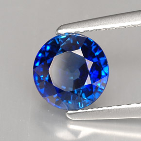 1.68 ct Blue Sapphire Stone, Natural Sapphire in Round Facet Shape for Sale