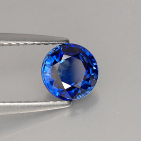 1.12 ct Blue Sapphire Stone, Natural Sapphire in Round Facet Shape for Sale
