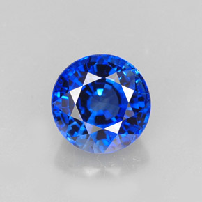 1.23 ct Blue Sapphire Gemstone, Sapphire Gem in Round Facet Shape for Sale.