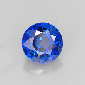 1.23 ct Blue Sapphire Stone, Natural Sapphire in Round Facet Shape for Sale