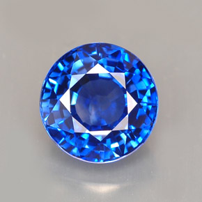 2.16 ct Blue Sapphire Gemstone, Sapphire Gem in Round Facet Shape for Sale.