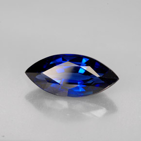 2.53 ct Blue Sapphire Stone, Natural Sapphire in Marquise Facet Shape for Sale