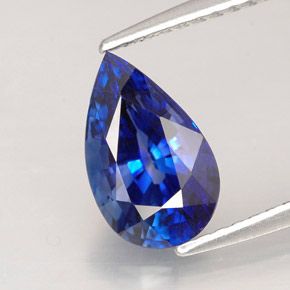 2.24 ct Blue Sapphire Stone, Natural Sapphire in Pear Facet Shape for Sale