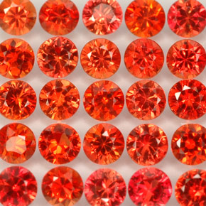 4.24 ct Orange Sapphire Stone, Natural Sapphire in Diamond-Cut Shape for Sale