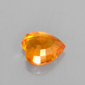 Sapphire Gemstone in 6.3 x 6.3 mm Size for Sale, Sapphire Stone in Mandarin Orange Color