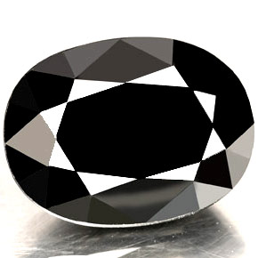 15.71 ct Black Sapphire Gemstone, Sapphire Gem in Oval Facet Shape for Sale.