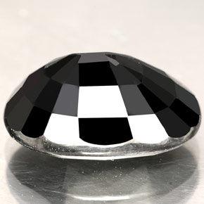 Sapphire Gemstone in 17.1 x 12.8 mm Size for Sale, Sapphire Stone in Black Color