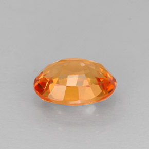 Sapphire Gemstone in 7.2 x 5.3 mm Size for Sale, Sapphire Stone in Yellow Orange Color