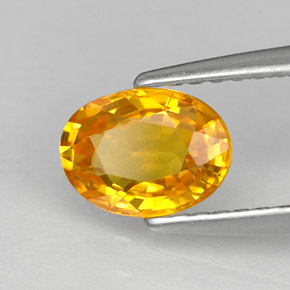 1.04 ct Yellow Sapphire Stone, Natural Sapphire in Oval Facet Shape for Sale
