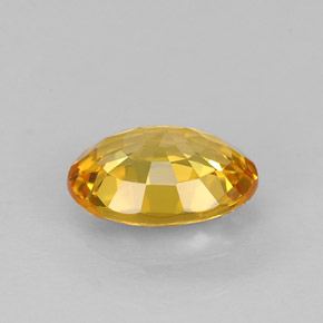 Sapphire Gemstone in 6.9 x 5.2 mm Size for Sale, Sapphire Stone in Yellow Golden Color