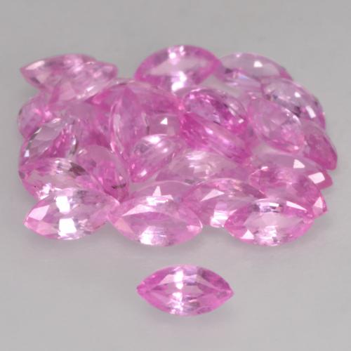 Rosado púrpura real muy claro Zafiro Gema - 0.1ct Forma marquesa (ID: 225458)
