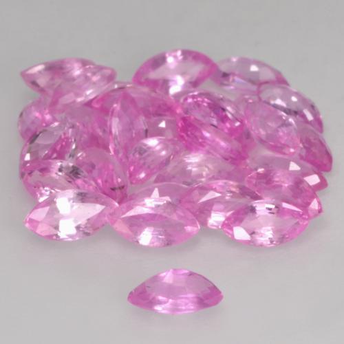 Sapphire Gemstones in 3.9 x 2.3 mm Size for Sale, Sapphire Stones in Very Light Royal Purple Pink Color