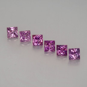1.45 ct Purple Sapphire Gemstone, Sapphire Gem in Princess-Cut Shape for Sale.