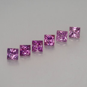 1.45 ct Purple Sapphire Stone, Natural Sapphire in Princess-Cut Shape for Sale