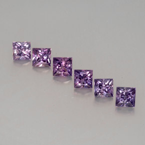 1.27 ct Violet Sapphire Stone, Natural Sapphire in Princess-Cut Shape for Sale