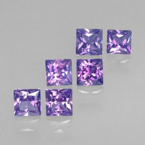1.75 ct Violet Sapphire Gemstone, Sapphire Gem in Princess-Cut Shape for Sale.