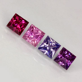 1.51 ct Multicolor Sapphire Gemstone, Sapphire Gem in Princess-Cut Shape for Sale.