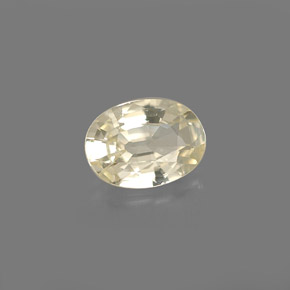 0.89 ct Yellow Sapphire Stone, Natural Sapphire in Oval Facet Shape for Sale