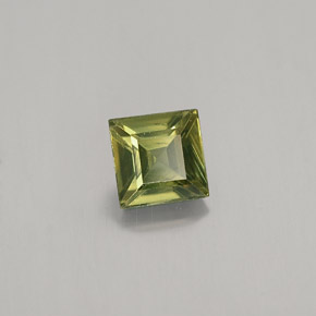 0.78 ct Green Sapphire Stone, Natural Sapphire in Square Facet Shape for Sale