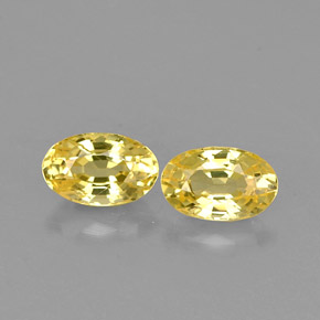 0.80 ct Yellow Sapphire Gemstone, Sapphire Gem in Oval Facet Shape for Sale.