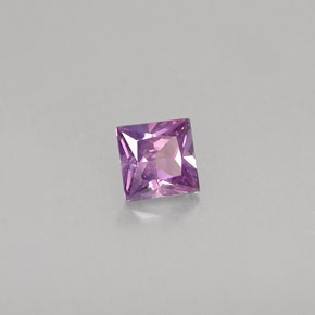 0.42 ct Violet Sapphire Stone, Natural Sapphire in Princess-Cut Shape for Sale