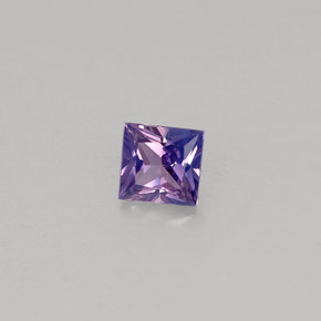 0.46 ct Violet Sapphire Gemstone, Sapphire Gem in Princess-Cut Shape for Sale.