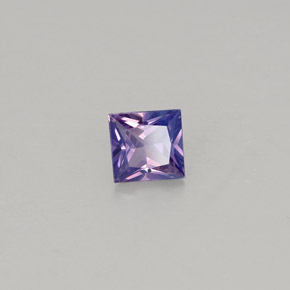 0.46 ct Violet Sapphire Stone, Natural Sapphire in Princess-Cut Shape for Sale