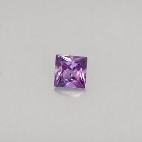 0.38 ct Violet Sapphire Gemstone, Sapphire Gem in Princess-Cut Shape for Sale.