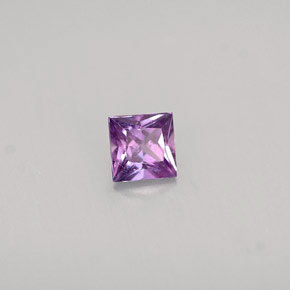0.38 ct Violet Sapphire Stone, Natural Sapphire in Princess-Cut Shape for Sale