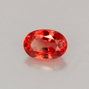 0.71 ct Orange Sapphire Stone, Natural Sapphire in Oval Facet Shape for Sale