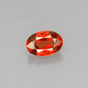 0.76 ct Orange Sapphire Gemstone, Sapphire Gem in Oval Facet Shape for Sale.