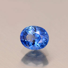0.58 ct Blue Sapphire Stone, Natural Sapphire in Oval Facet Shape for Sale