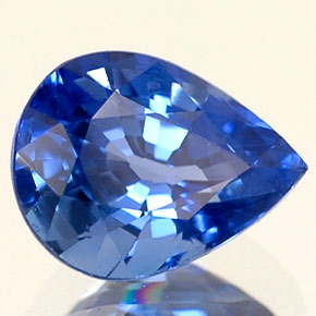 0.97 ct Blue Sapphire Stone, Natural Sapphire in Pear Facet Shape for Sale