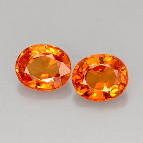 1.42 ct Orange Sapphire Gemstone, Sapphire Gem in Oval Facet Shape for Sale.