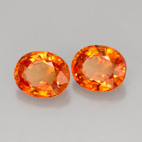 1.42 ct Orange Sapphire Stone, Natural Sapphire in Oval Facet Shape for Sale