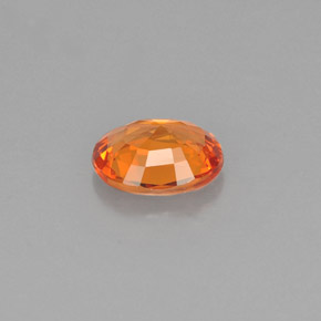Sapphire Gemstone in 6 x 4.9 mm Size for Sale, Sapphire Stone in Mandarin Orange Color